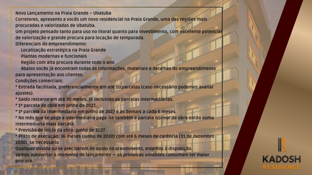 apartamento a venda praia grande ba planta lançamento imobiliário investimento ubatuba litoral norte entrada parcelada em até 10x praia garande ubatuba